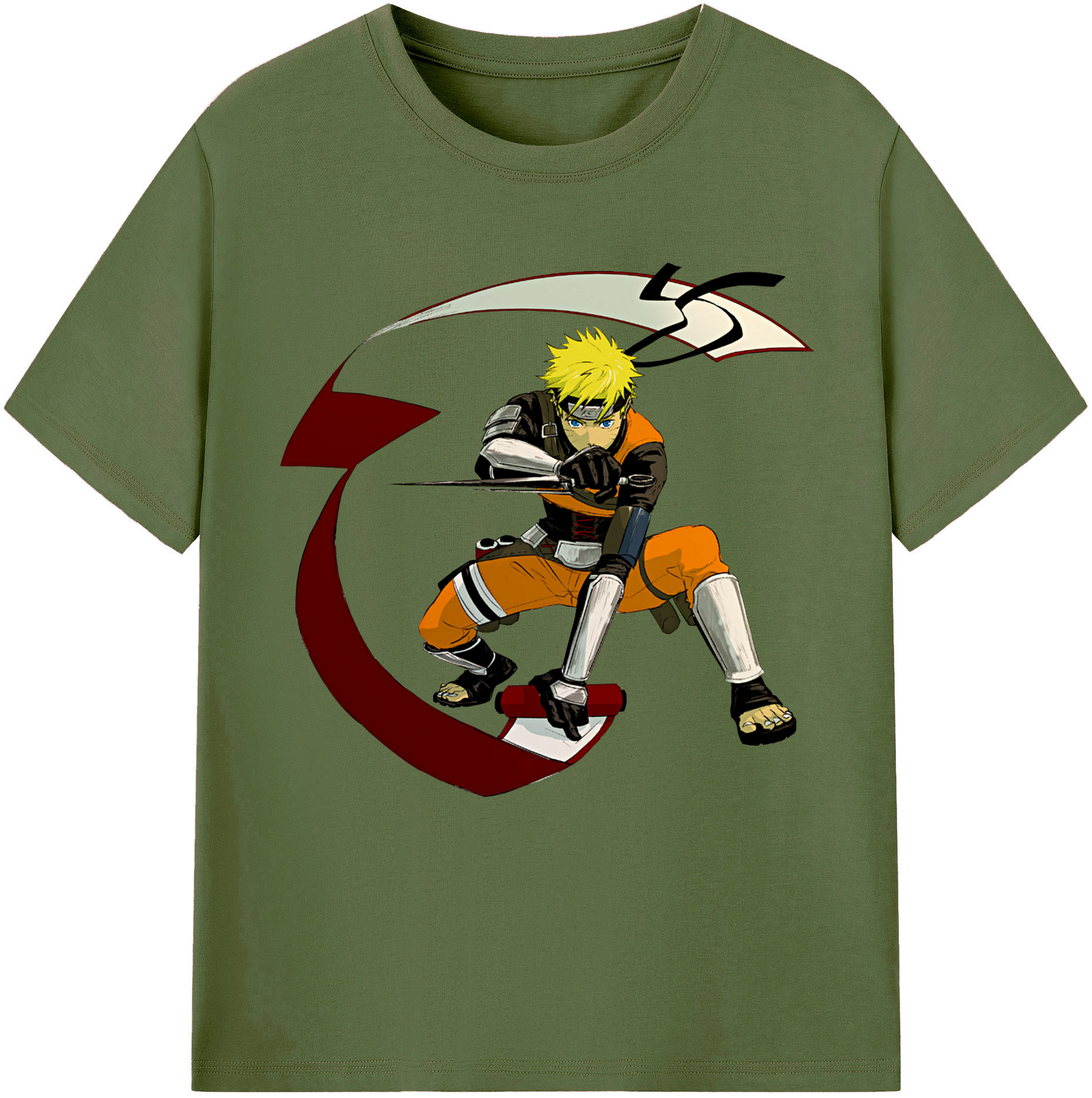 （画像用） NARUTO -ナルト- うずまき ナルト Uzumaki Naruto 綿100％半袖Tシャツ（フロントプリント）